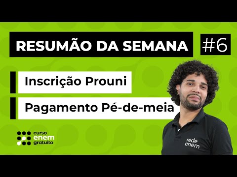 RESUMÃO DA SEMANA #6: ProUni 2025.2, Pé-de-Meia e dicas pra quem vai fazer o Enem de novo #enem
