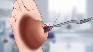 ASMR Remove Cockroach from infected foot Cyst animation