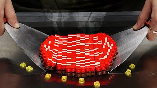 LEGO CHALLENGE $999 Teppanyaki: Wagyu, Lobster & Abalone Amazing Knife Skill IRL