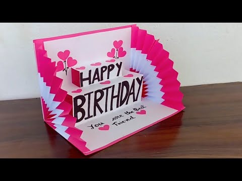 DIY - Birthday Card || Easy & Beautiful Birthday Pop Up Card || Handmade Birthday Card Idea
