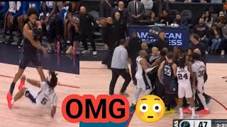 Watch Pistons, Spurs HEATED Altercation After Cade Cunningham SHOVES Stephon Castle!