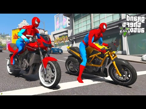 HOMEM ARANHA APOSTOU UMA CORRIDA DE MOTO COM SUA NAMORADA no GTA 5