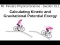 Calculating Kinetic and Gravitational Potential Energy