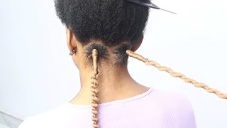 I Made This Unique Twist wool Braid Hairstyle Using Brazilian Wool