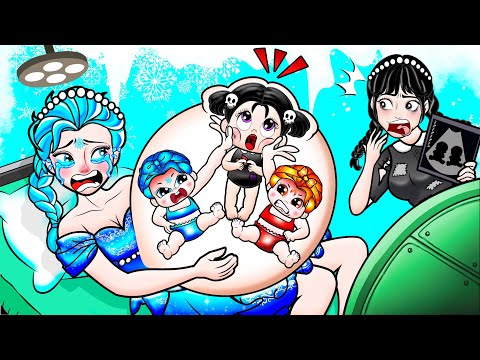 [🐾paper doll🐾] Wednesday Addams Pregnant Real vs Fake | LOL Surprise DIYs