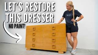 Restoring a Dresser with Veneer Repairs and Stain