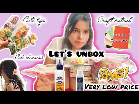 chalo unbox Kare 😱 | craft material #diy #youtubeshorts #youtube #unboxing @SiyaArtYouTube #craft