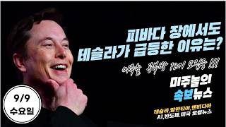 [속보/9/9/수] 피바다장에서도 테슬라(TSLA)를 상승시킨 호재 뉴스들. 유가 다시금 $100 돌파 목전. 미주놀 공부방 12기 모집중