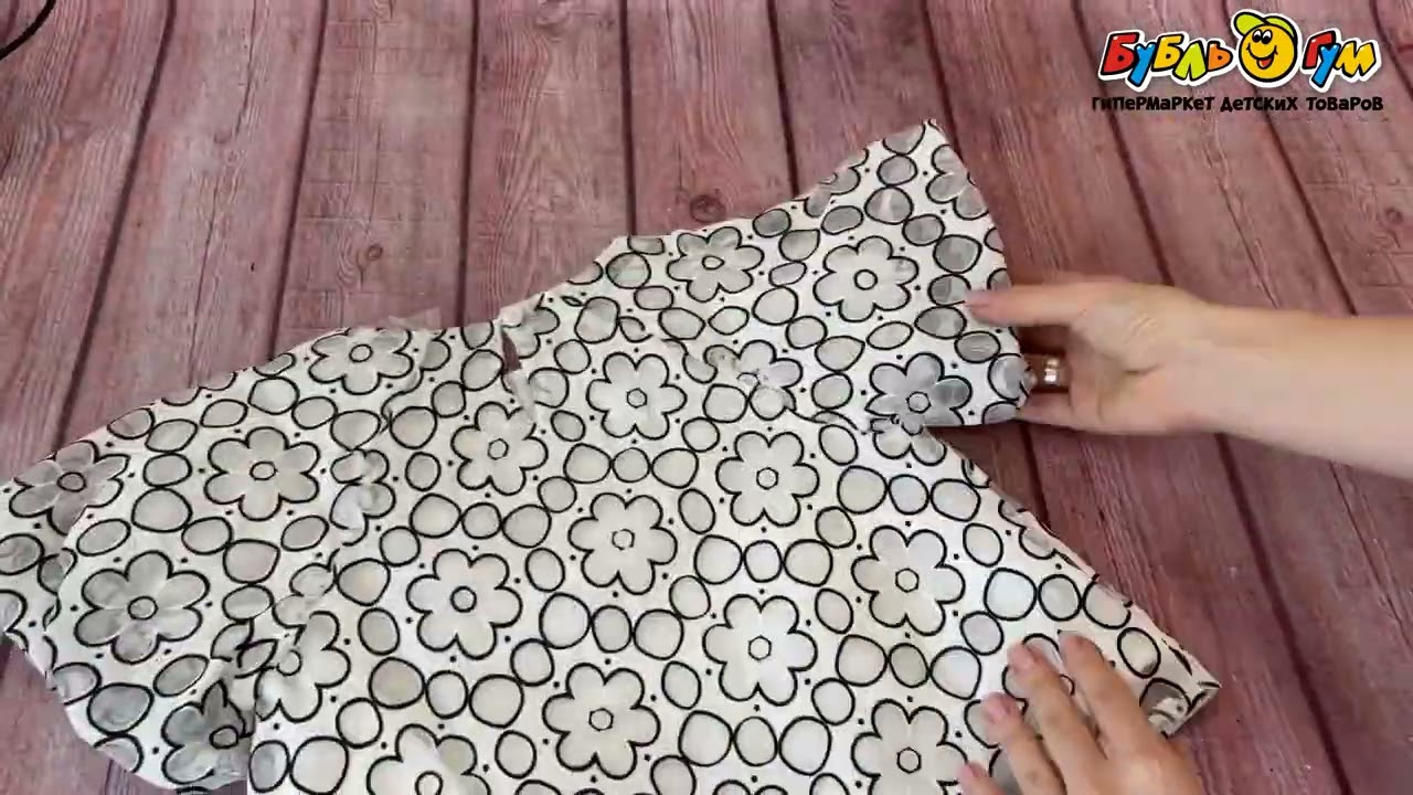 Футболка Lanson Kids с узорами черно-белых цветов белая - видео