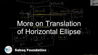 More on Translation of Horizontal Ellipse