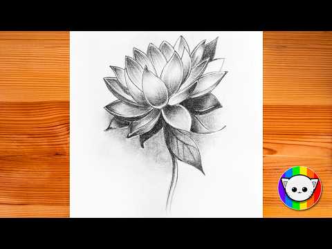 How to draw a beautiful flower || आसान चित्र || Pencil drawing