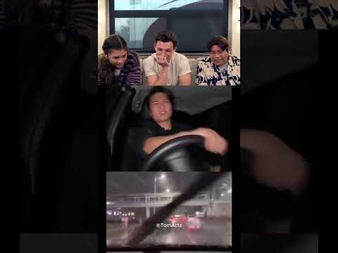 Try to laugh Tom Holland react part 160 #tomholland #funny #trytolaugh #reaction