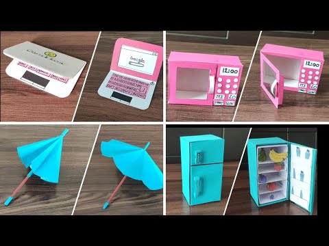 DIY - 4 Miniature Craft | Paper Miniature Toys | Paper Toys