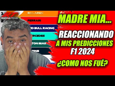 🚨 ¡REACCIONANDO a MIS PREDICCIONES F1 2024! 🧐 MADRE MIA... ¿COMO NOS FUÉ? 😅