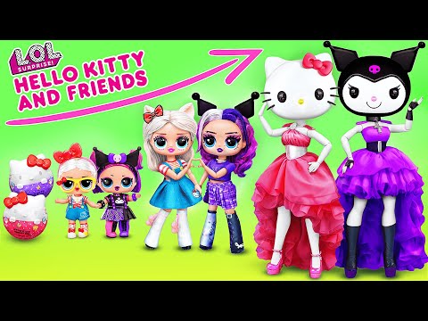 Hello Kitty and Kuromi Growing Up! Cute Doll DIY Crafts by LaLiLu