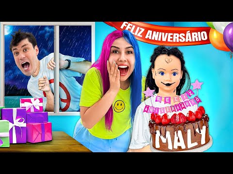 FIZEMOS o ANIVERSÁRIO da MALY +Bolo explodiu