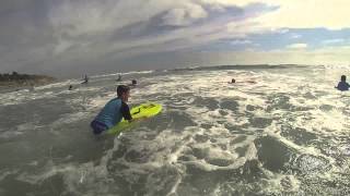Callaways and Donovans Bodysurfing at Del Mar Beach