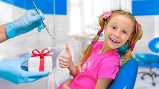 ¡Cepíllate los dientes como Nastya! Visita al dentista divertida y educativa