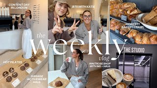 WEEKLY VLOG | content day in London, hot pilates, bakery crawl, waitrose shop with me & garage haul