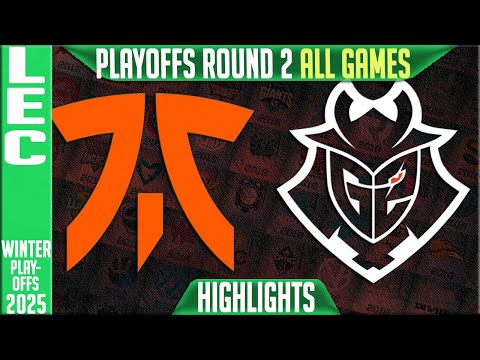 FNC vs G2 Highlights ALL GAMES | LEC Winter Playoffs Round 2 2025 | Fnatic vs G2 Esports