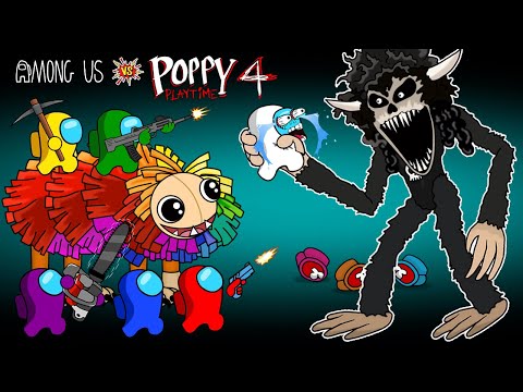 어몽어스| AMONG US vs YARNABY and NIGHTMARE BABA CHOPS (POPPY PLAYTIME 4) | Peanut Animation Funny