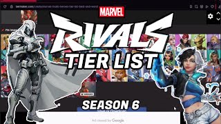 Marvel Rivals Season 6 Hero Tier List