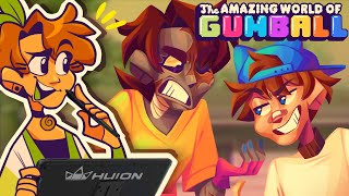 Humanizando EL MUNDO DE GUMBALL + Huion Kamvas PRO 19