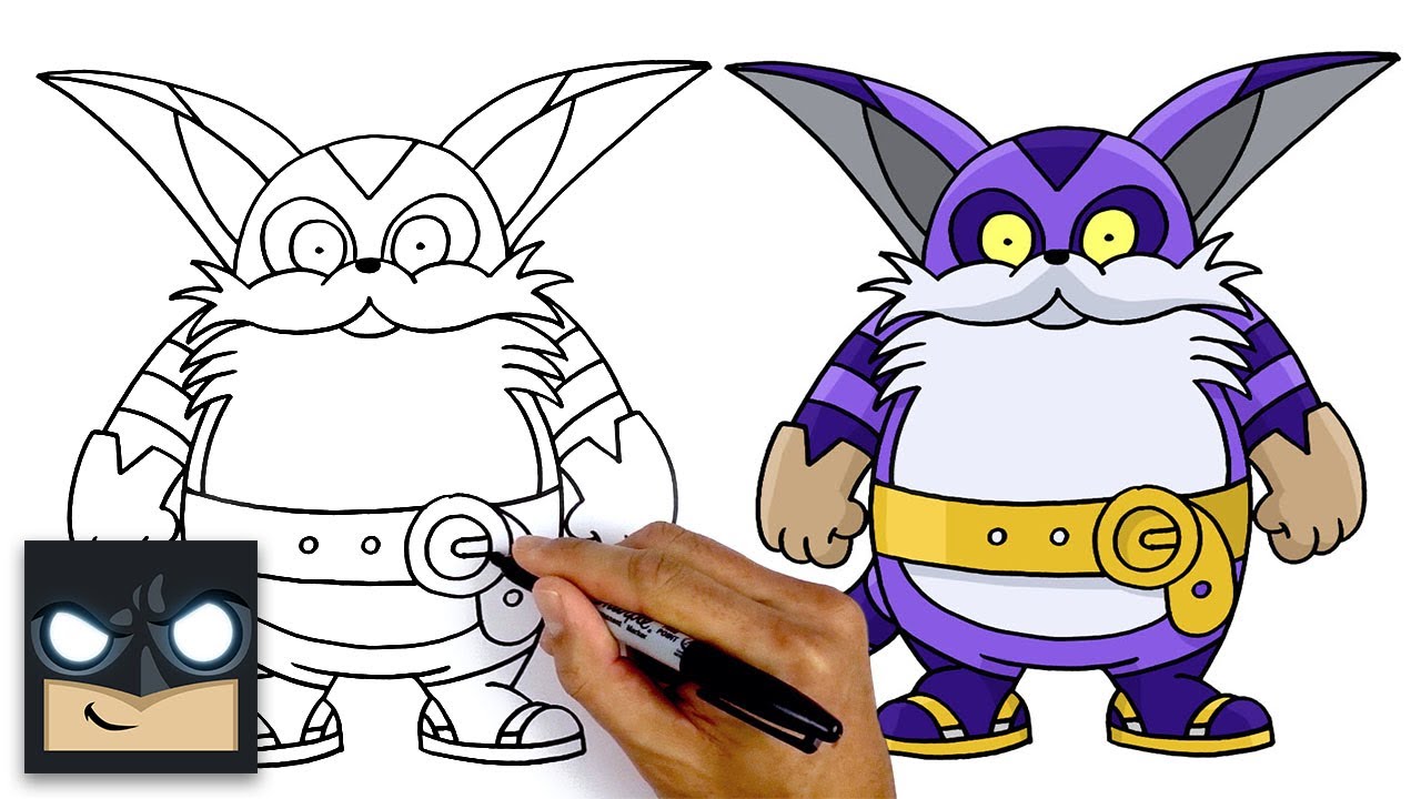 How To Draw Big the Cat - Sonic Prime