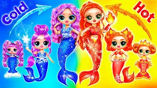 Hermanas LOL Fuego VS Hielo Creciendo / Manualidades de Sirena para Muñecas