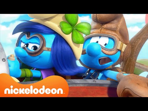 Os Smurfs pilotam com estilo por 60 minutos seguidos! 💨 | Nickelodeon em Português
