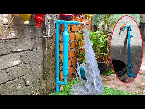 Technique to fix PVC pipe faucet low water pressure #shorts #pvcpipe #freeenergypump