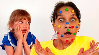 Alena and mom cooking color food  by Chiko tv