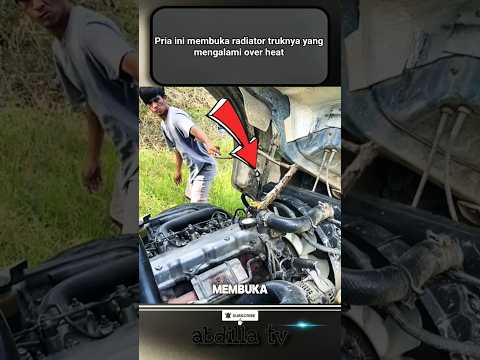 pria ini buka radiator truknya #shorts #shortvideo #shortsviral