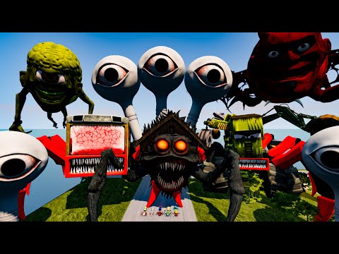 ALL MONSTERS Big & Cars Monster with 99 NIGHTS VS RENG RENG BUS EATER & CAR EATER & BUS EATER BeamNG