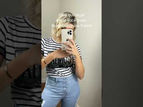 T-shirt Bordado Listrada Bonita