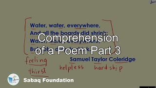 Comprehension of a Poem Part 3