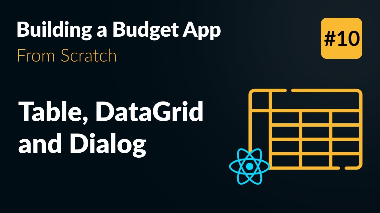 Table, Data Grid and Modal Dialog Components 👨‍💻 Develop an App from Scratch (Part 10) video thumbnail