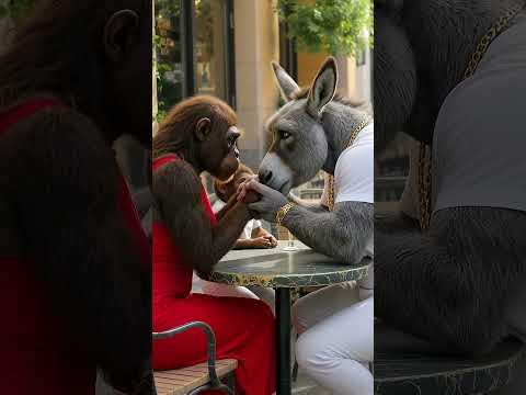 االقرد الابن أبوة توفي😭وزوج امة مرحمهوش😱نهاية غير متوقعة💔#shorts #ai #monkey