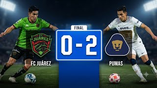 Fc Juárez 0-2 Pumas | Jornada 3 | Liga MX | Apertura 2026 