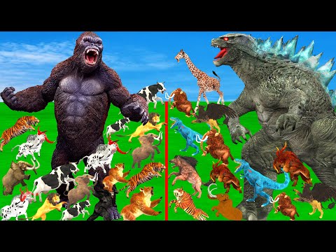 Animal Epic Battle - Godzilla vs King Kong | Animal Revolt Battle Simulator