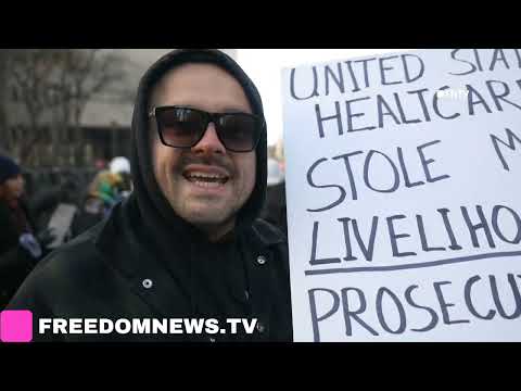 Luigi Mangione Supporters SING and Speak outside NYC Court during Arraignment