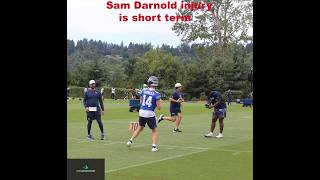 Sam Darnold  has soft tissue short term injury