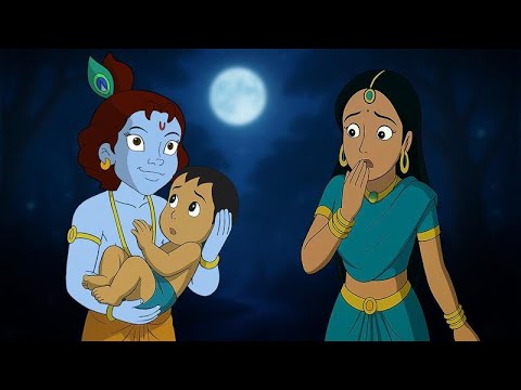 Krishna Ne Bacche Ko Bachaya.! | Cartoon for Kids | Hindi Kahaniya | Adventure Videos