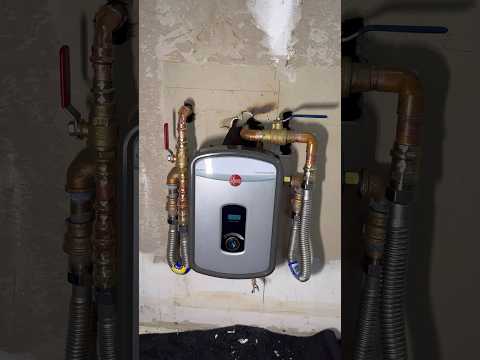 Installing a Rheem 2.54 GPM tankless water heater with whatever I got on the truck