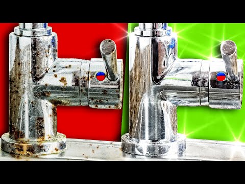 Clean Dirty Kitchen Sink in Seconds! Perfecly Shiny Clean Sink