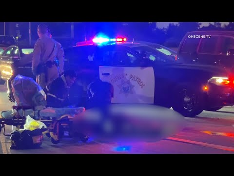 CHP Attempts CPR on Downed Motorcyclist