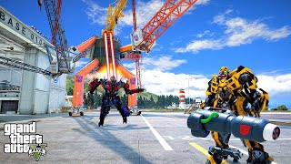 BUMBLEBEE OPTİMUS PRİME'Yİ DEV DECEPTİCON'DAN KURTARIYOR! - GTA 5 TRANSFORMERS MODU