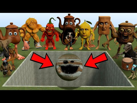 ALL NEW ITALIAN AI BRAINROT MEMES VS THE GIANT PIT WITH JUPITER WAKE UP! - Garry's Mod