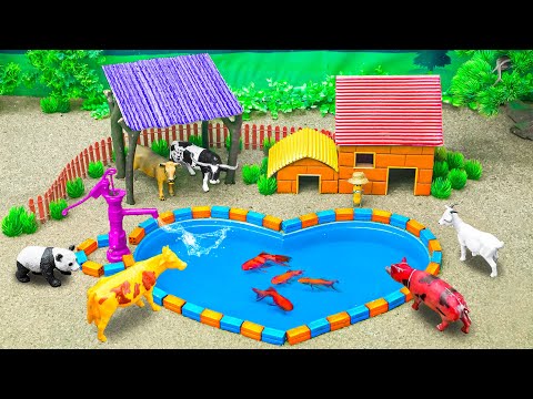 DIY how to make cow shed | house of animals | horse house – cow shed | mini hand pump |woodwork