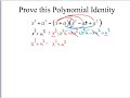 Proving Polynomial Identities
